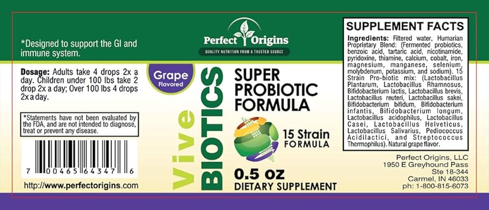 Vive Biotics supplement facts